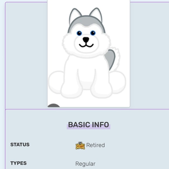 WEBKINZ Ganz HUSKY RETIRED HM120 w/hang & but Tag No Code plush stuffed animal - Picture 4 of 13